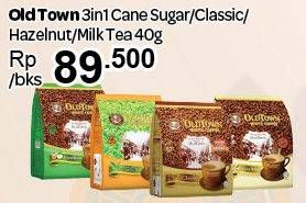 Promo Harga Old Town White Coffee Classic, Cane Sugar, Hazelnut, Milk Tea 40 gr - Carrefour