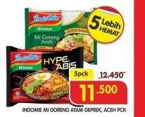 Promo Harga INDOMIE Mi Goreng Aceh per 5 pcs 90 gr - Superindo