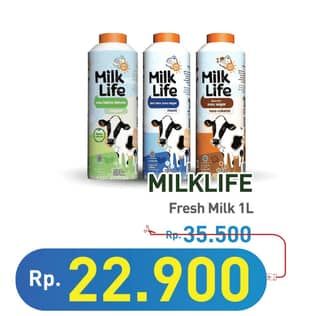 Promo Harga Milk Life Fresh Milk 1000 ml - Hypermart