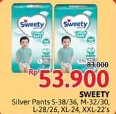 Promo Harga Sweety Silver Pants S38, S36, M32, M30, L28, L26, XL24, XXL22 22 pcs - Alfamidi
