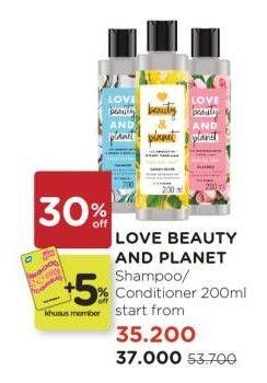 Promo Harga Love Beauty And Planet Shampoo/Conditioner  - Watsons
