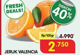 Promo Harga Jeruk Valencia per 100 gr - Superindo