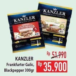 Promo Harga Kanzler Frankfurter Garlic, Black Pepper 300 gr - Hypermart