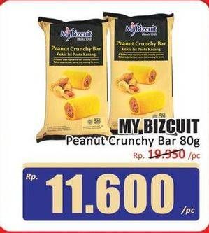 Promo Harga My Bizcuit Peanute Crunchy Bar 80 gr - Hari Hari