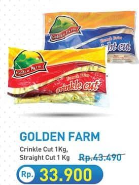 Promo Harga Golden Farm French Fries Crinkle, Straight 1000 gr - Hypermart