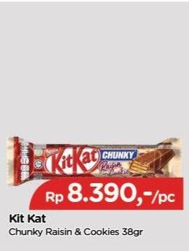Promo Harga Kit Kat Chunky Raisin Cookies 38 gr - TIP TOP