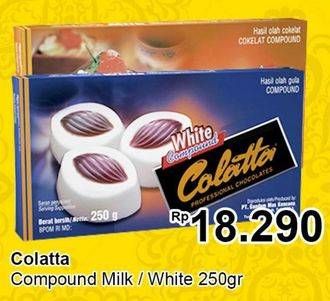 Promo Harga Colatta Compound Milk, White 250 gr - TIP TOP