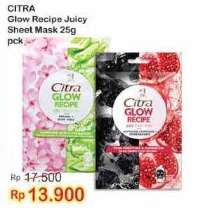 Promo Harga CITRA Glow Recipe Juicy Sheet Mask 25 gr - Indomaret