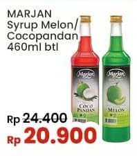 Promo Harga Marjan Syrup Boudoin Melon, Cocopandan 460 ml - Indomaret