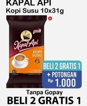 Promo Harga Kapal Api Kopi Susu 10 pcs - Alfamart