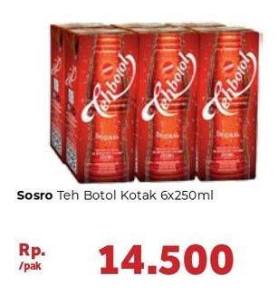 Promo Harga SOSRO Teh Botol Original 250 ml - Carrefour