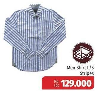 Promo Harga Men Shirt L/S Stripes  - Lotte Grosir