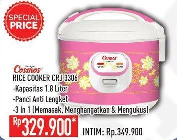 Promo Harga COSMOS CRJ 3306 Rice Cooker  - Hypermart