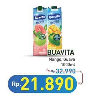 Promo Harga Buavita Fresh Juice Mango, Guava 1000 ml - Hypermart