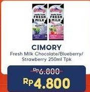 Promo Harga Cimory Susu UHT Chocolate, Blueberry, Strawberry 250 ml - Indomaret