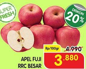 Promo Harga Apel Fuji RRC Besar per 100 gr - Superindo