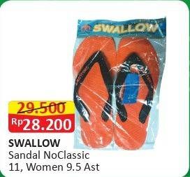 Promo Harga SUN SWALLOW Sandal Jepit Non Classic, Women 9.5  - Alfamart