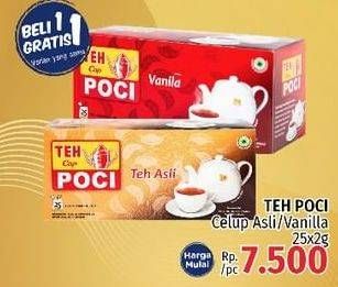 Promo Harga Cap Poci Teh Celup Asli, Vanila per 25 pcs 2 gr - LotteMart