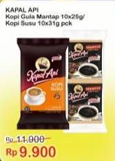 Promo Harga Kopi Mantap + Gula 10x25gr / Kopi Susu 10x31 gr  - Indomaret