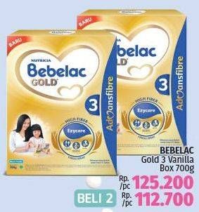 Promo Harga BEBELAC 3 Gold Susu Pertumbuhan Vanilla 700 gr - LotteMart