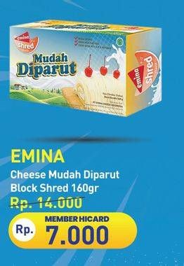 Promo Harga Emina Cheddar Cheese Shred 160 gr - Hypermart