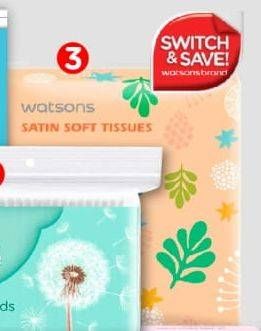 Promo Harga WATSONS Satin Soft Tissues 130 pcs - Watsons