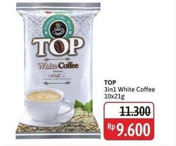 Promo Harga Top Coffee White Coffee per 10 sachet 21 gr - Alfamidi