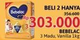 Promo Harga Bebelac 3 Susu Pertumbuhan Madu, Vanila 1000 gr - Alfamidi