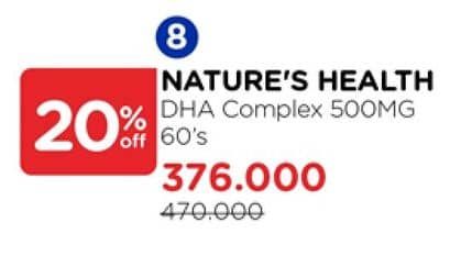 Promo Harga Natures Health DHA Complex 60 pcs - Watsons