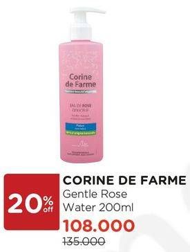 Promo Harga CORINE DE FARME gentle rose water 200 ml - Watsons