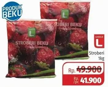 Promo Harga CHOICE L Frozen Strawberry 1 kg - Lotte Grosir