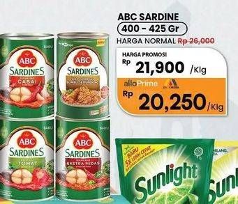 Promo Harga ABC Sardines 400 gr - Carrefour