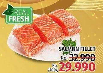 Promo Harga Salmon Fillet per 100 gr - LotteMart