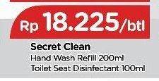Promo Harga SECRET CLEAN Toilet Seat Sanitizer 100 ml - TIP TOP