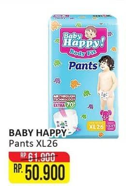 Promo Harga Baby Happy Body Fit Pants XL26 26 pcs - Alfamart