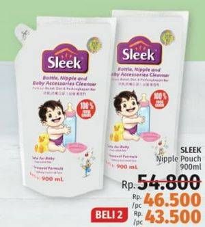 Promo Harga SLEEK Baby Bottle, Nipple and Accessories Cleanser 900 ml - LotteMart