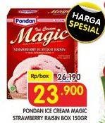 Promo Harga PONDAN Ice Cream Magic Strawberry Raisin 150 gr - Superindo