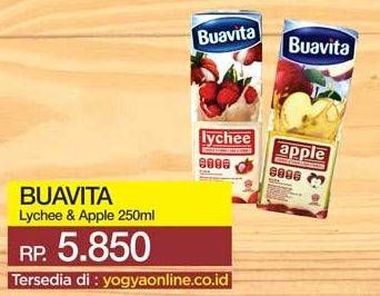 Promo Harga BUAVITA Fresh Juice Apple, Lychee 250 ml - Yogya