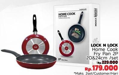 Promo Harga LOCK & LOCK Cook Frypan 2P Set 20 CM, 24 CM  - LotteMart