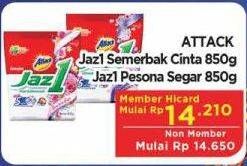 Promo Harga ATTACK Jaz1 Detergent Powder Pesona Segar, Semerbak Cinta 850 gr - Hypermart