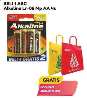 Promo Harga ABC Battery Alkaline LR6/AA 4 pcs - Alfamart