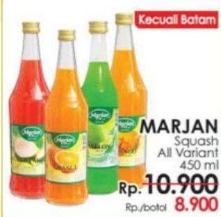 Promo Harga Marjan Syrup Squash All Variants 450 ml - Indomaret