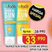 Promo Harga Nuface Cover Me Sun Shield SPF 50 PA++++, SPF 30 PA+++ 50 gr - Superindo