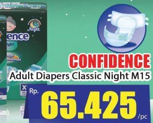 Promo Harga Confidence Adult Diapers Classic Night M15 15 pcs - Hari Hari