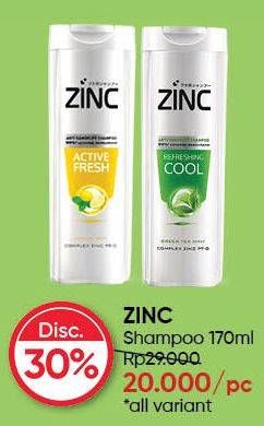 Promo Harga ZINC Shampoo All Variants 170 ml - Guardian