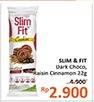 Promo Harga SLIM & FIT Cookies Dark Choco, Raisin Cinamon 22 gr - Alfamidi