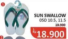 Promo Harga SUN SWALLOW Sandal Jepit 05D, 10.5, 11.5  - Alfamidi