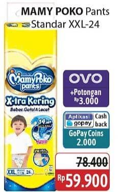 Promo Harga Mamy Poko Pants Xtra Kering XXL24 24 pcs - Alfamidi