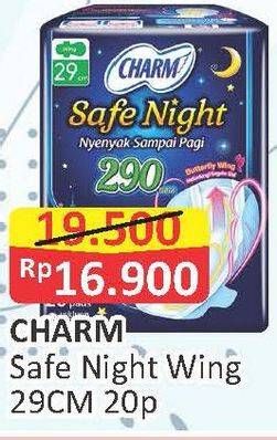 Promo Harga Charm Safe Night Wing 29cm 20 pcs - Alfamart