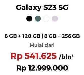 Promo Harga Samsung Galaxy S23 5G 8GB + 128GB, 8GB + 256GB  - Erafone